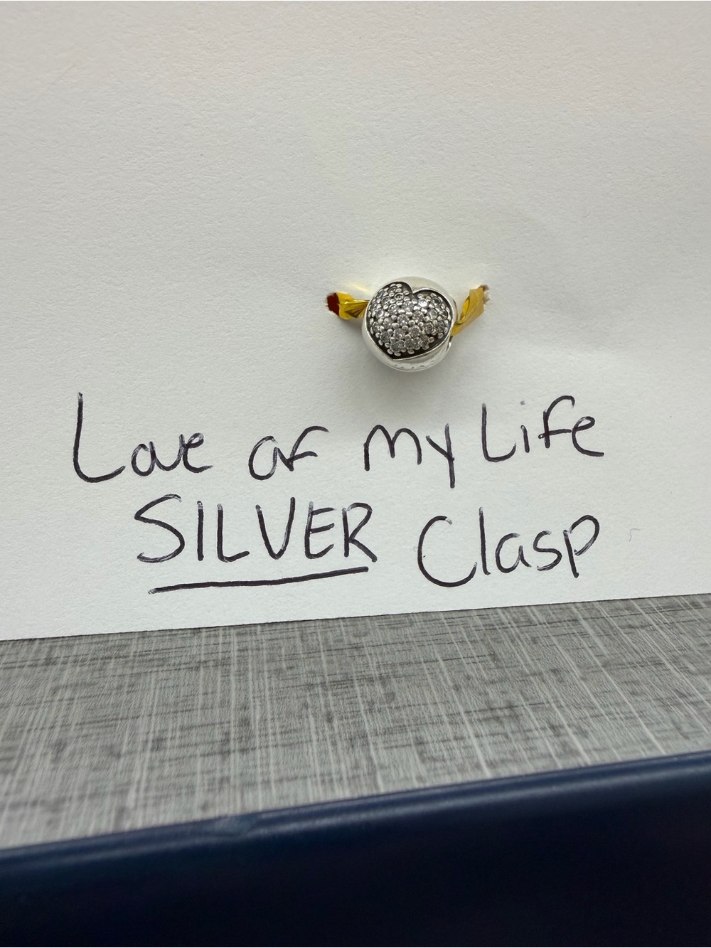 Pandora Retired Love of My Life Clear CZ Heart Clip Charm 791053CZ